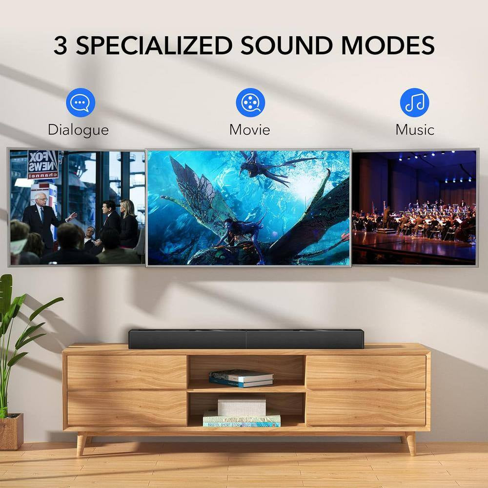 31 In. 2 Channel Bluetooth Soundbar Surround Sound System with Remote, HDMI ARC, Optical, AUX, USB for TV Speaker